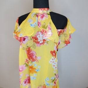 Colorful off the shoulders top